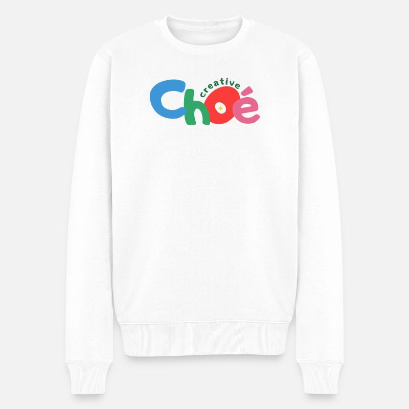 Choe Kreativtext - Männer Premium Bio Pullover - Weiß
