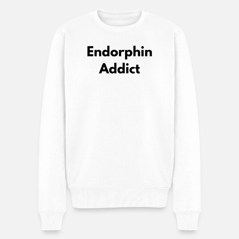 Endorphin addict - Pull Premium bio Homme - blanc
