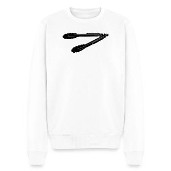 Silhouette des pinces barbecue - Pull Premium bio Homme - blanc - Devant - Thijin (182cm)