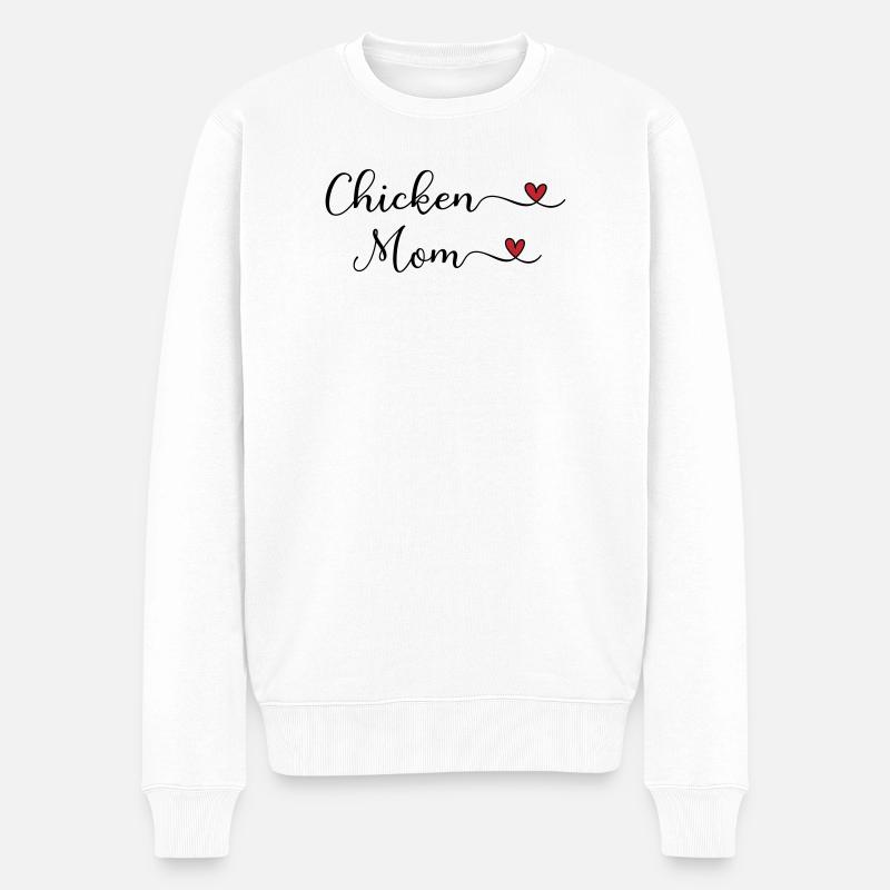 Hühner - Männer Premium Bio Pullover - Weiß