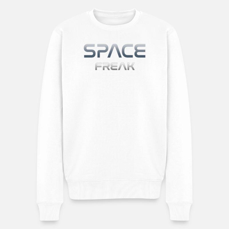 Space Freak Celestial Gradient Tee - Männer Premium Bio Pullover - Weiß