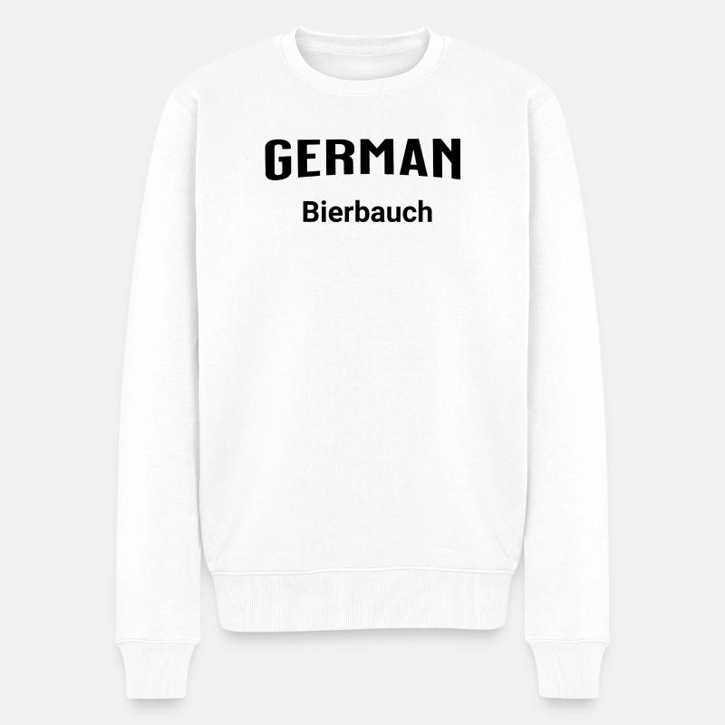 German Bierbauch - Männer Premium Bio Pullover - Weiß