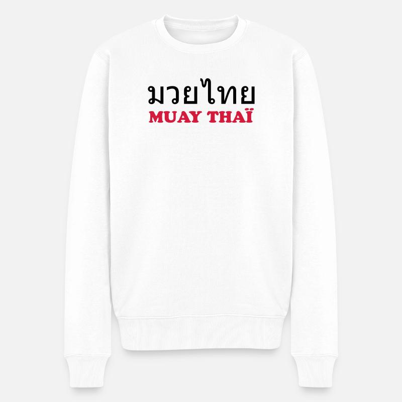 Muay Thai - Pull Premium bio Homme - blanc