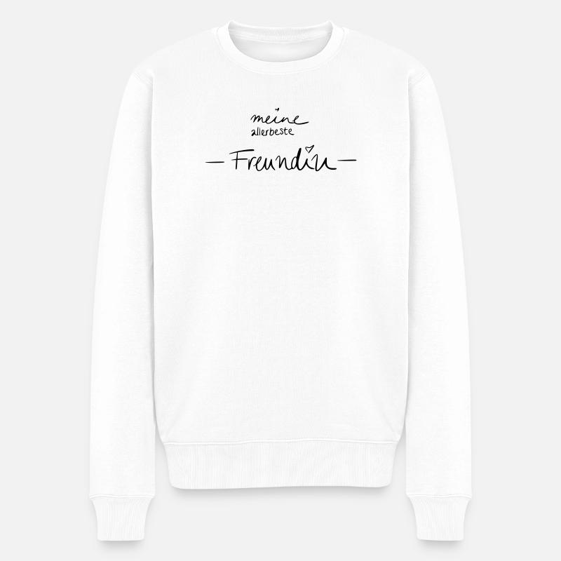 Meine allerbeste Freundin - Männer Premium Bio Pullover - Weiß