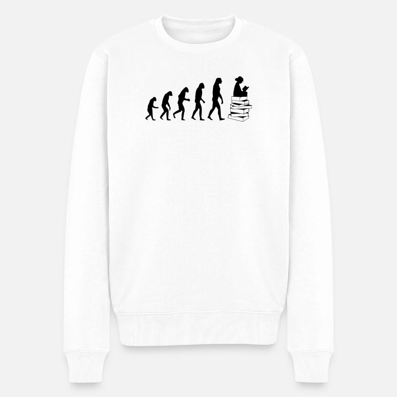 Lire l'évolution - Pull Premium bio Homme - blanc
