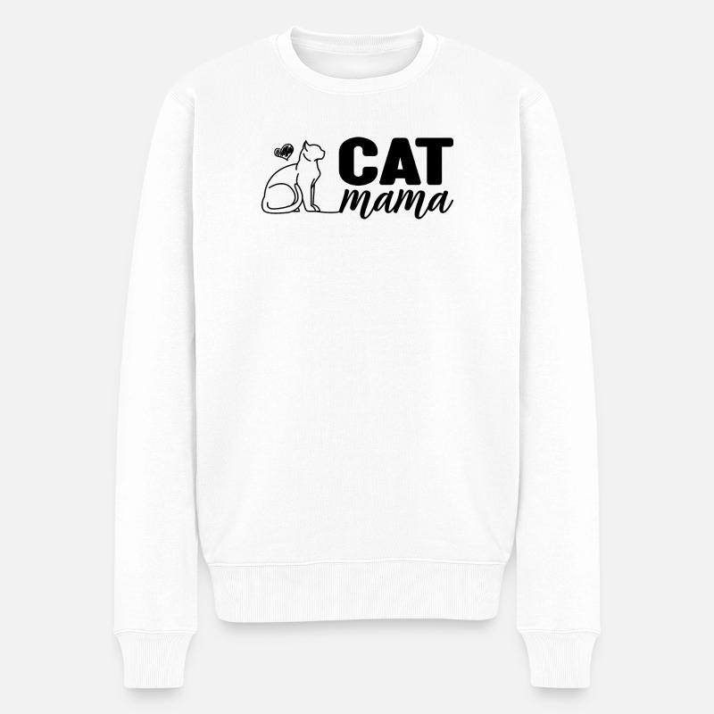 Maman chat - Pull Premium bio Homme - blanc