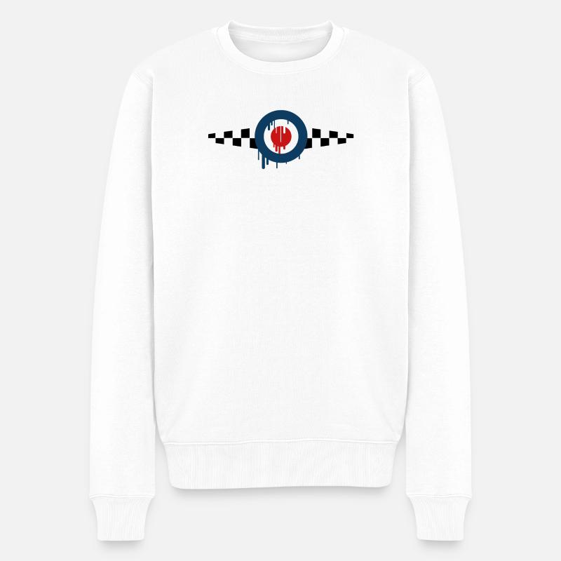 Mod Target skashirts - Männer Premium Bio Pullover - Weiß