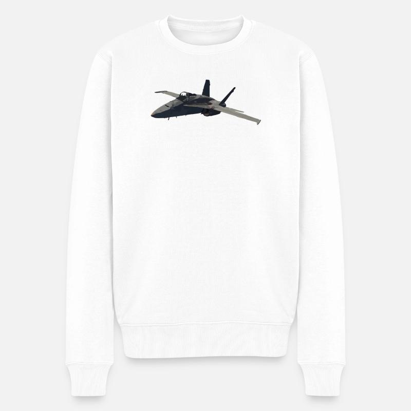 F-18 - Männer Premium Bio Pullover - Weiß