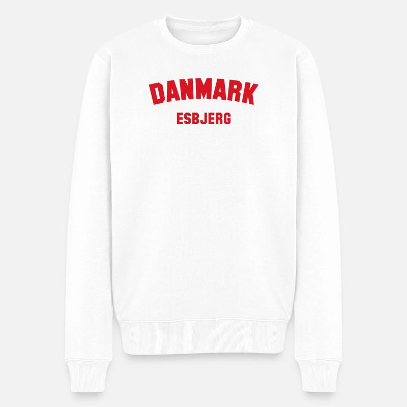 ESBJERG Denmark Dänemark - Männer Premium Bio Pullover - Weiß