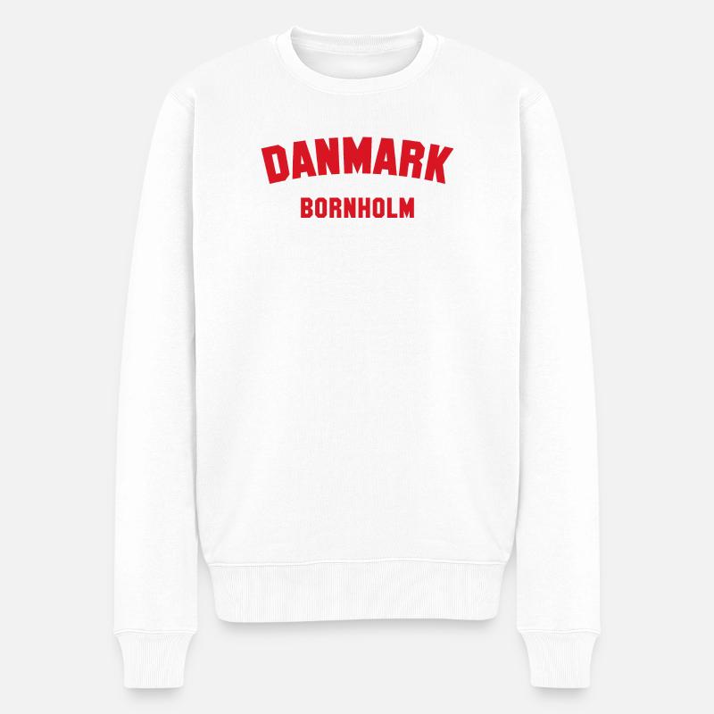 BORNHOLM, Danemark, Danemark - Pull Premium bio Homme - blanc