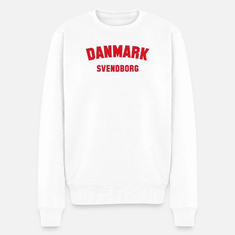 SVENDBORG Denmark Dänemark - Männer Premium Bio Pullover - Weiß
