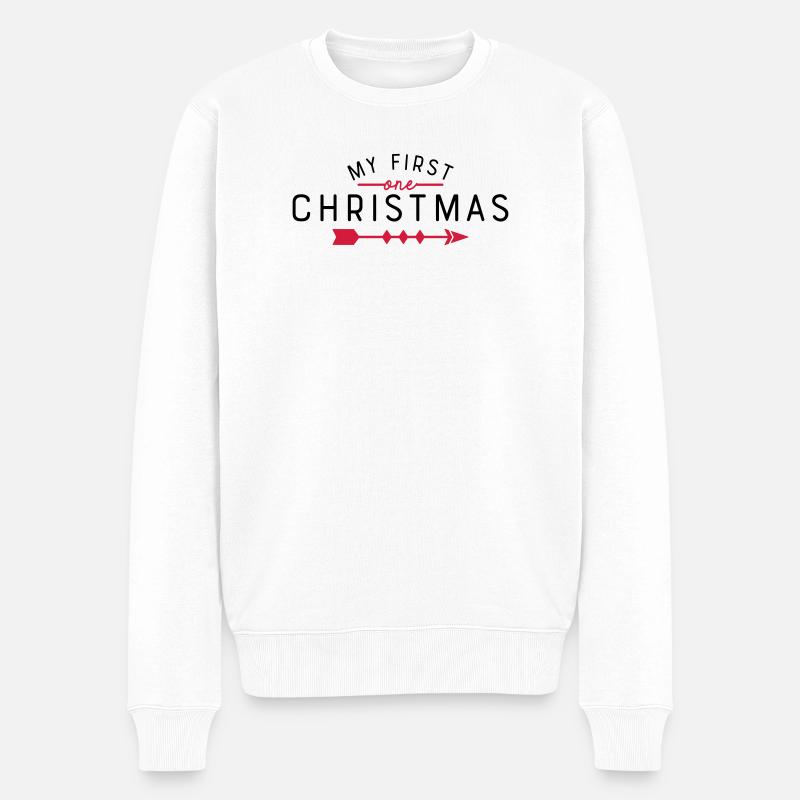 my first Christmas - Männer Premium Bio Pullover - Weiß