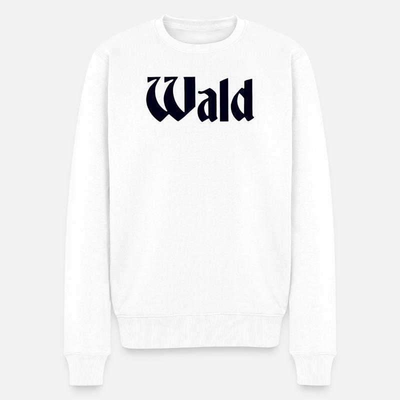 Wald - Männer Premium Bio Pullover - Weiß