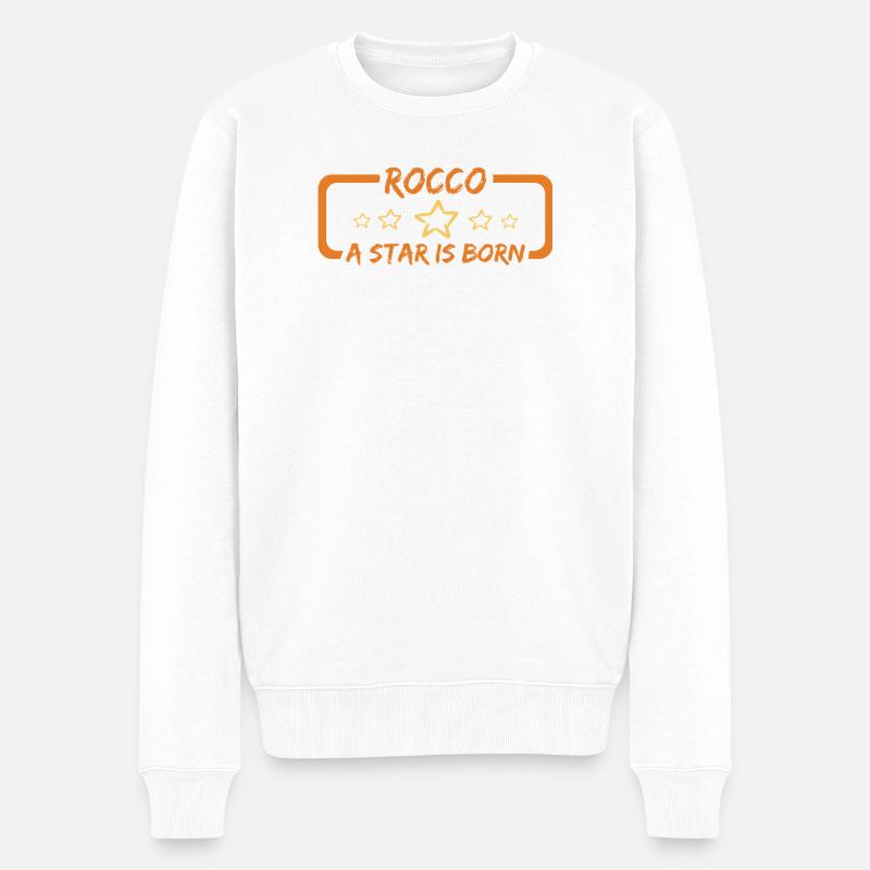 Geschenk für Rocco - Männer Premium Bio Pullover - Weiß