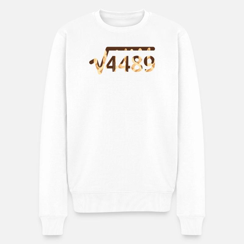 67 Meme Square - Männer Premium Bio Pullover - Weiß