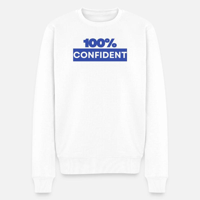 100 % confiant - Pull Premium bio Homme - blanc