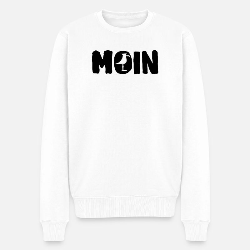Moin avec la mouette - Pull Premium bio Homme - blanc