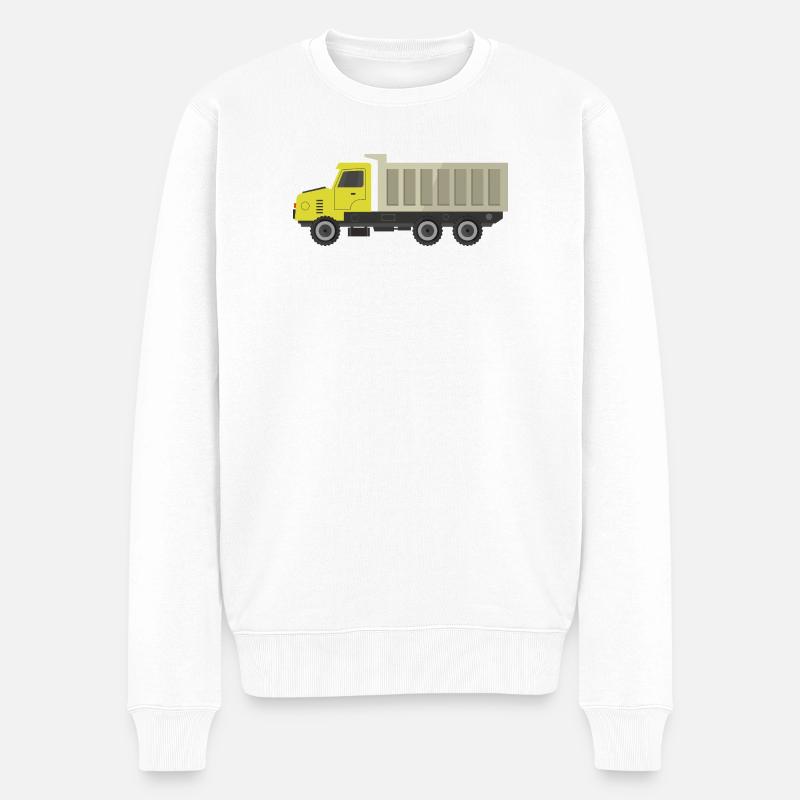 Lkw - Männer Premium Bio Pullover - Weiß