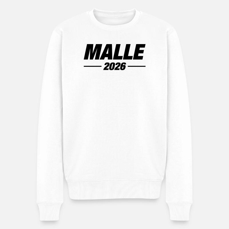 Vacances à Malle 2026 - Pull Premium bio Homme - blanc