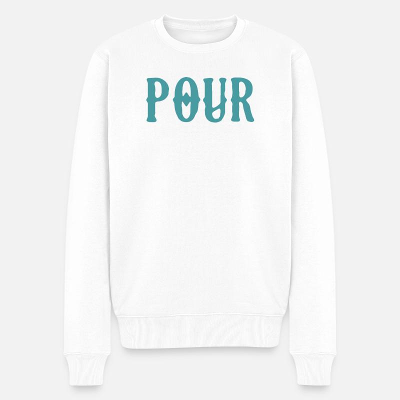 Pipo - Männer Premium Bio Pullover - Weiß