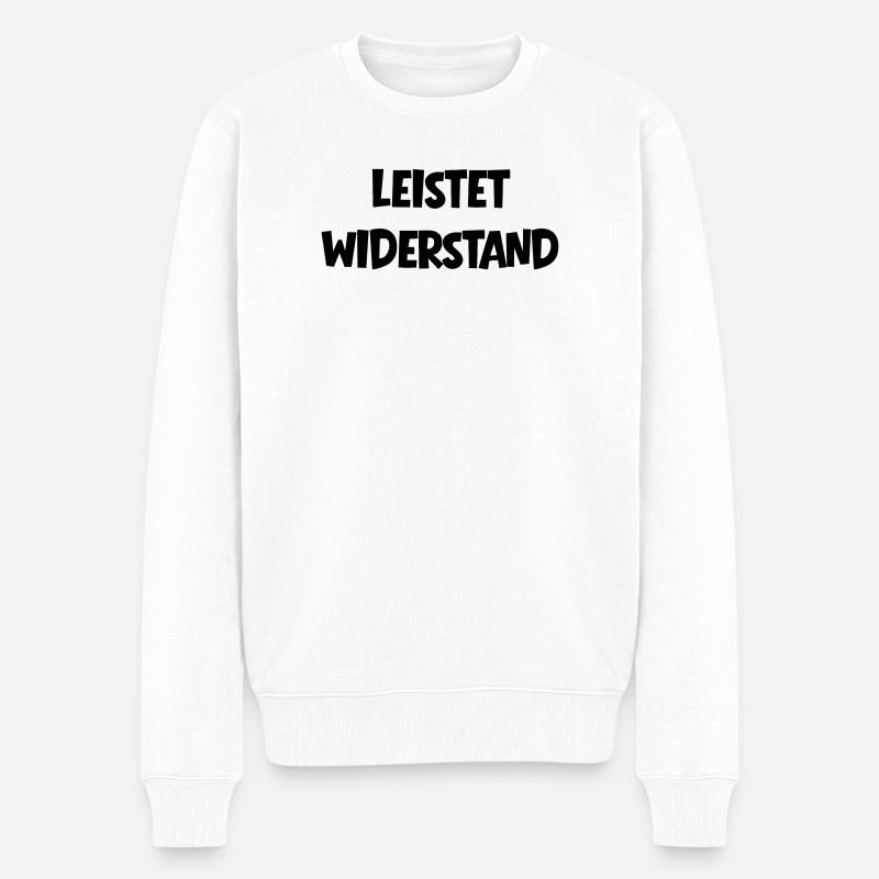 Leistet_wiederstand - Pull Premium bio Homme - blanc
