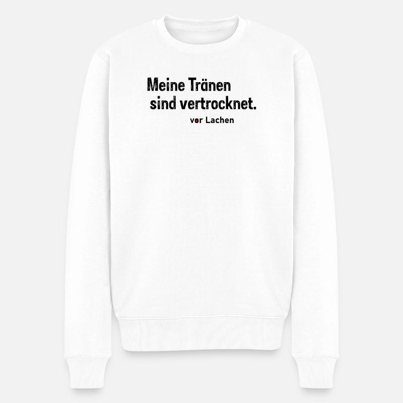 Tränen vertrocknet - Männer Premium Bio Pullover - Weiß