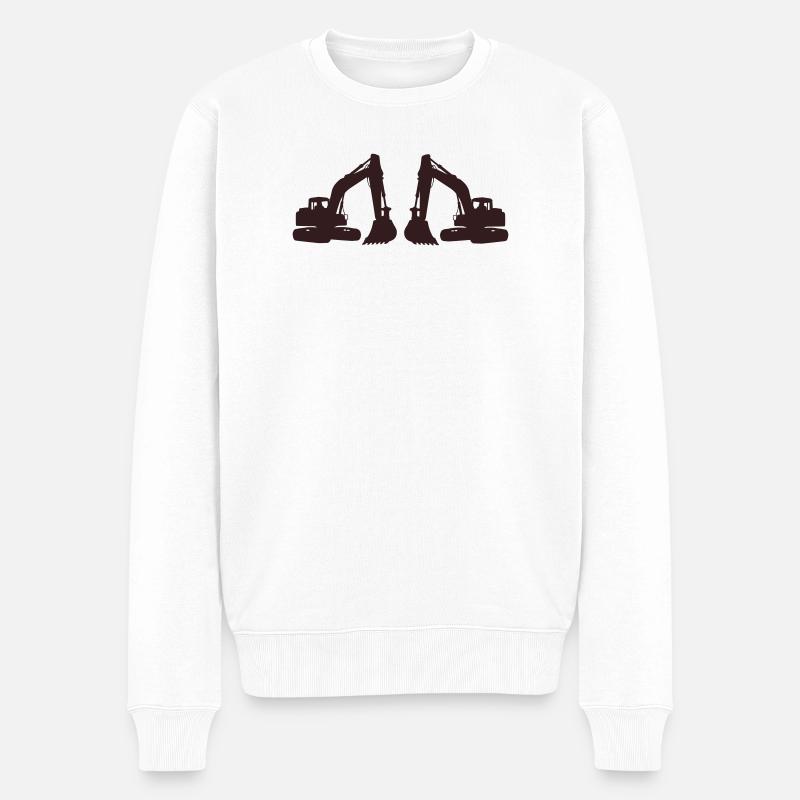 bagger - Männer Premium Bio Pullover - Weiß