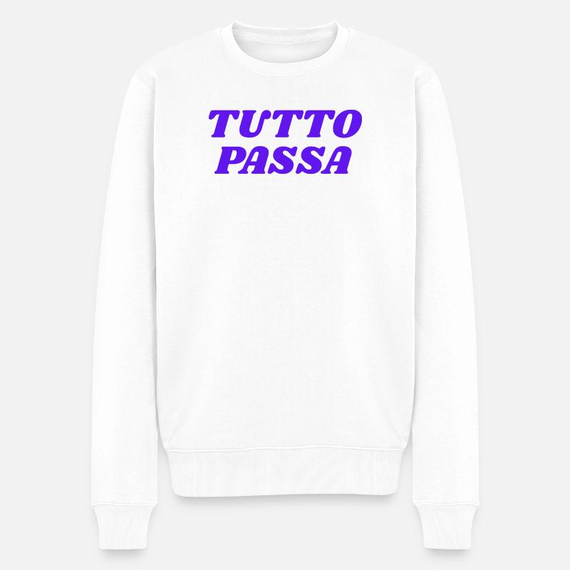 tutto passa - Pull Premium bio Homme - blanc