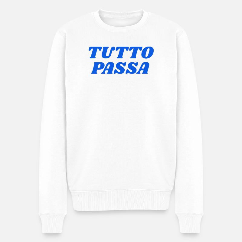 tutto passa - Pull Premium bio Homme - blanc