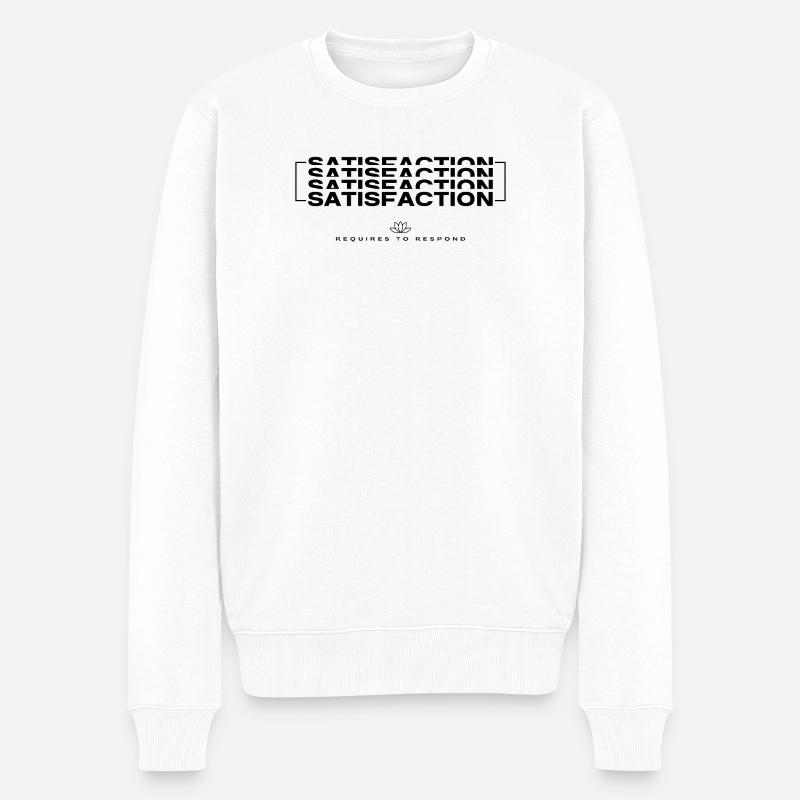 Signatur Generator - Zufriedenheit - Männer Premium Bio Pullover - Weiß