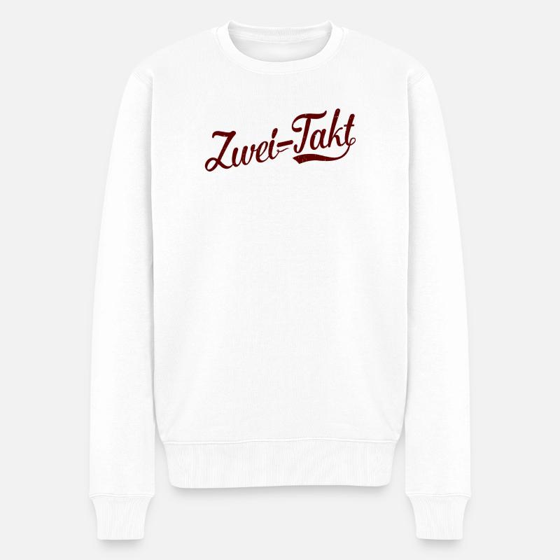 zweitakt / 2takt Schriftzug - Männer Premium Bio Pullover - Weiß