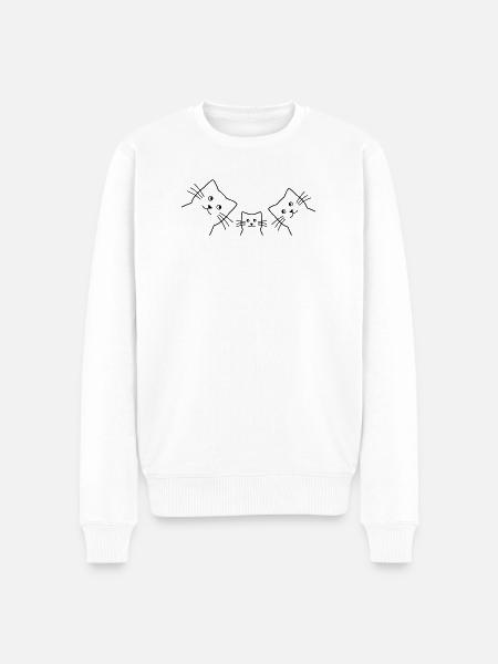 Cat family cats - Men's Premium Organic Jumper - white