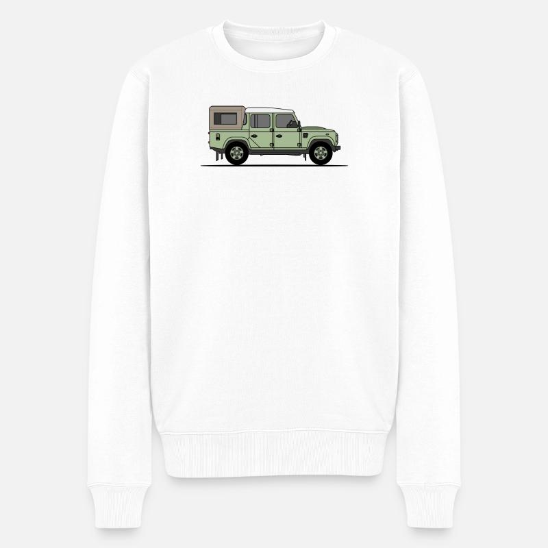 Verteidiger 110 - Abholung - Männer Premium Bio Pullover - Weiß