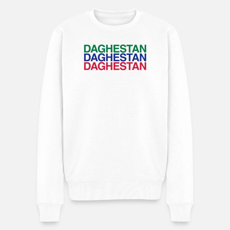 DAGHESTAN drapeau Daghestan - Pull Premium bio Homme - blanc