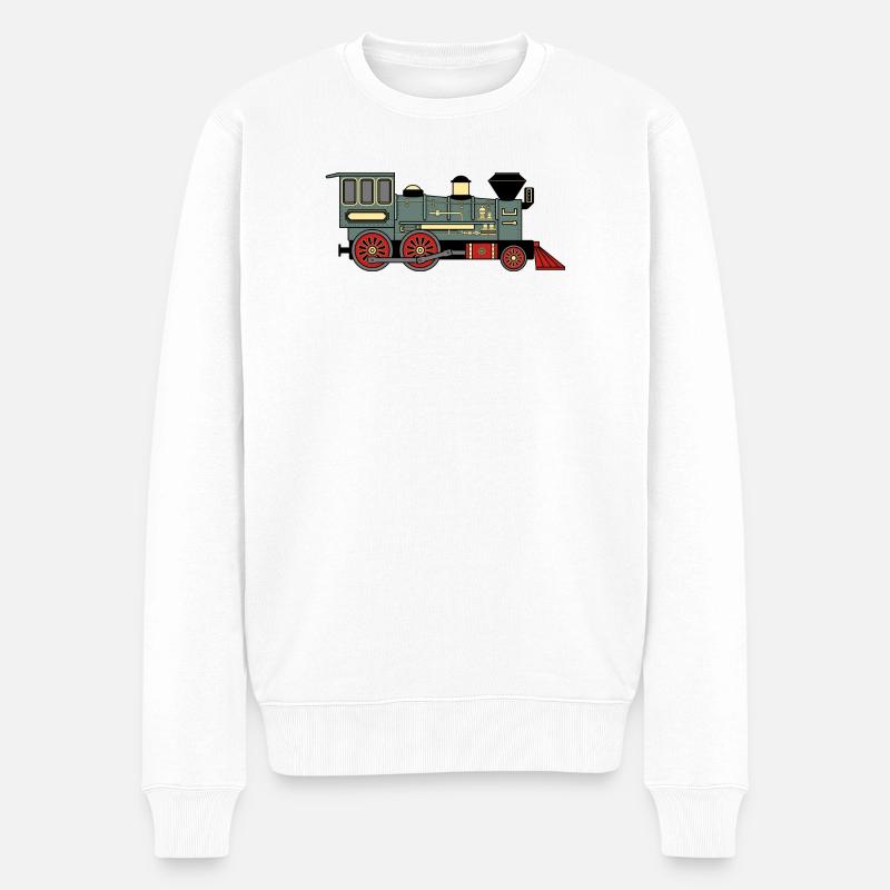 Locomotive à vapeur - Pull Premium bio Homme - blanc