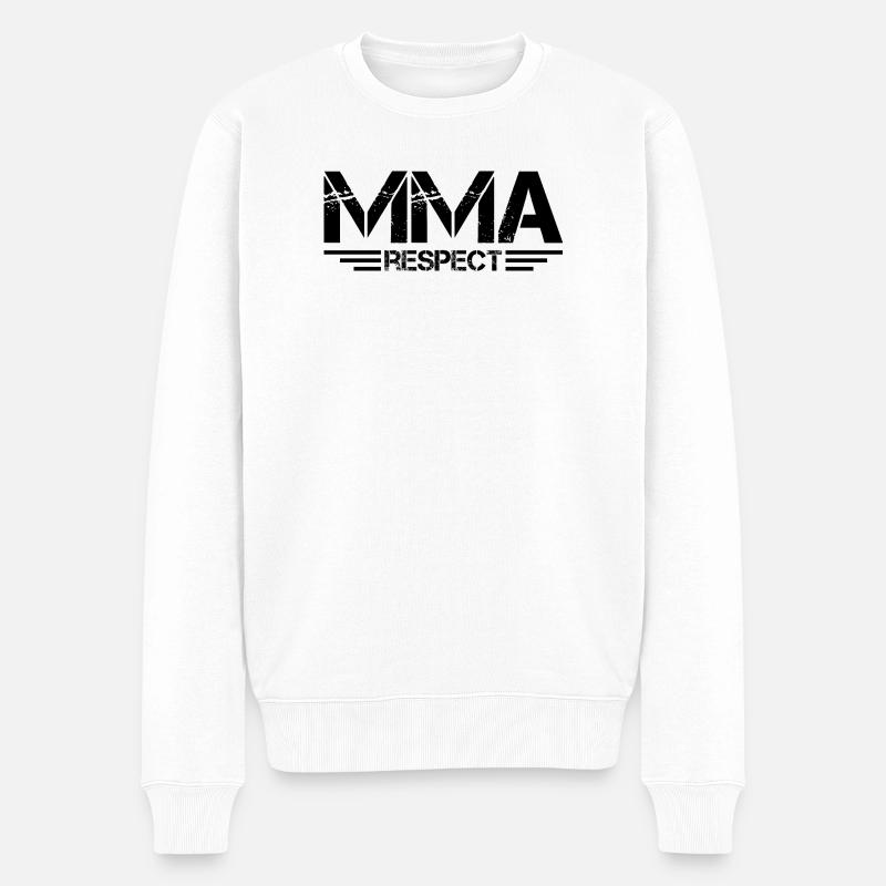 MMA Respect Arts Martiaux Combattant Symbole Icône Équipe - Pull Premium bio Homme - blanc