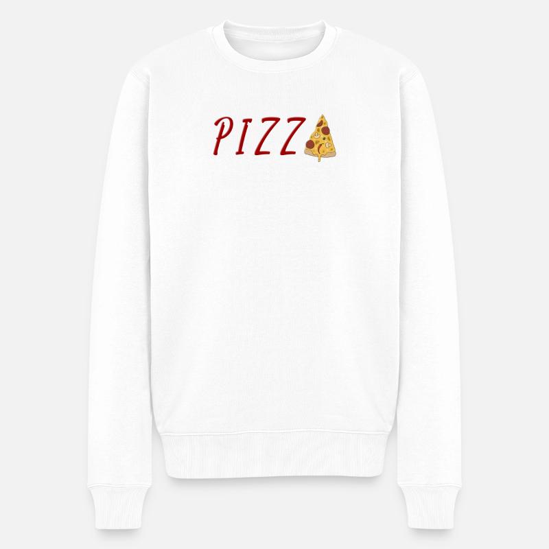 PIZZA - Pull Premium bio Homme - blanc