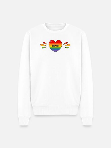 Rainbow Gay human - Men's Premium Organic Jumper - white