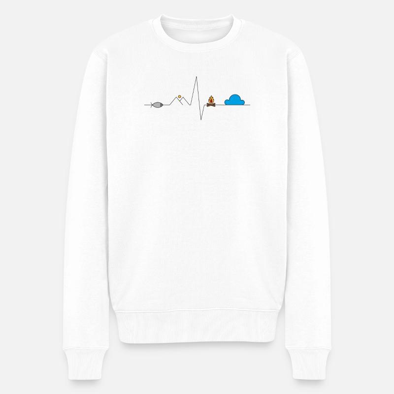 Adventure - Männer Premium Bio Pullover - Weiß
