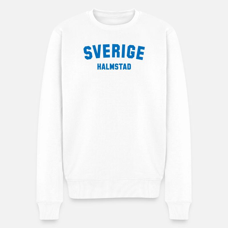 HALMSTAD Suède Schweden - Pull Premium bio Homme - blanc
