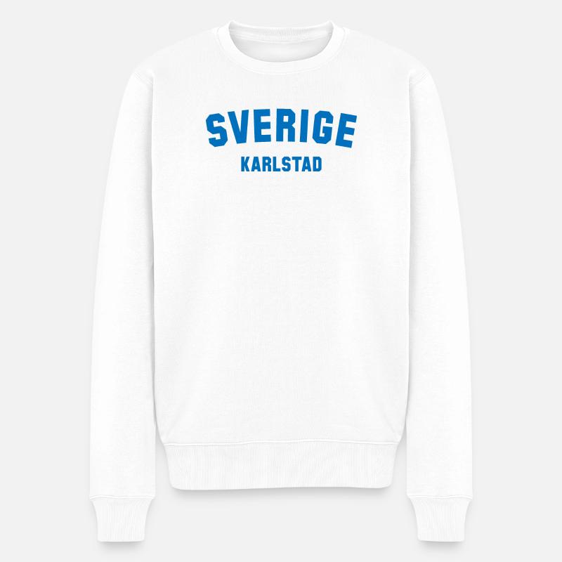 KARLSTAD Sweden Schweden - Männer Premium Bio Pullover - Weiß