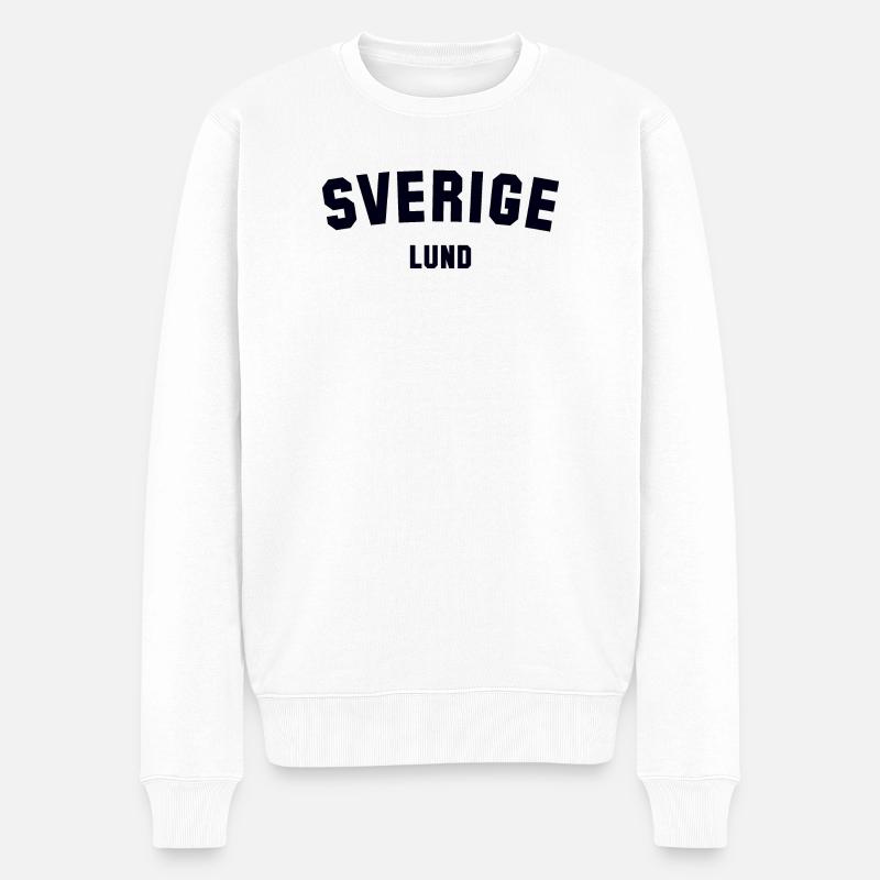 LUND Suède Schweden - Pull Premium bio Homme - blanc
