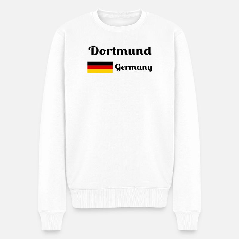 Dortmund, Allemagne - Imprimés élégants - Pull Premium bio Homme - blanc