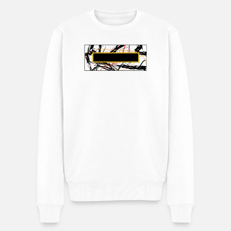 GrafikART - Männer Premium Bio Pullover - Weiß