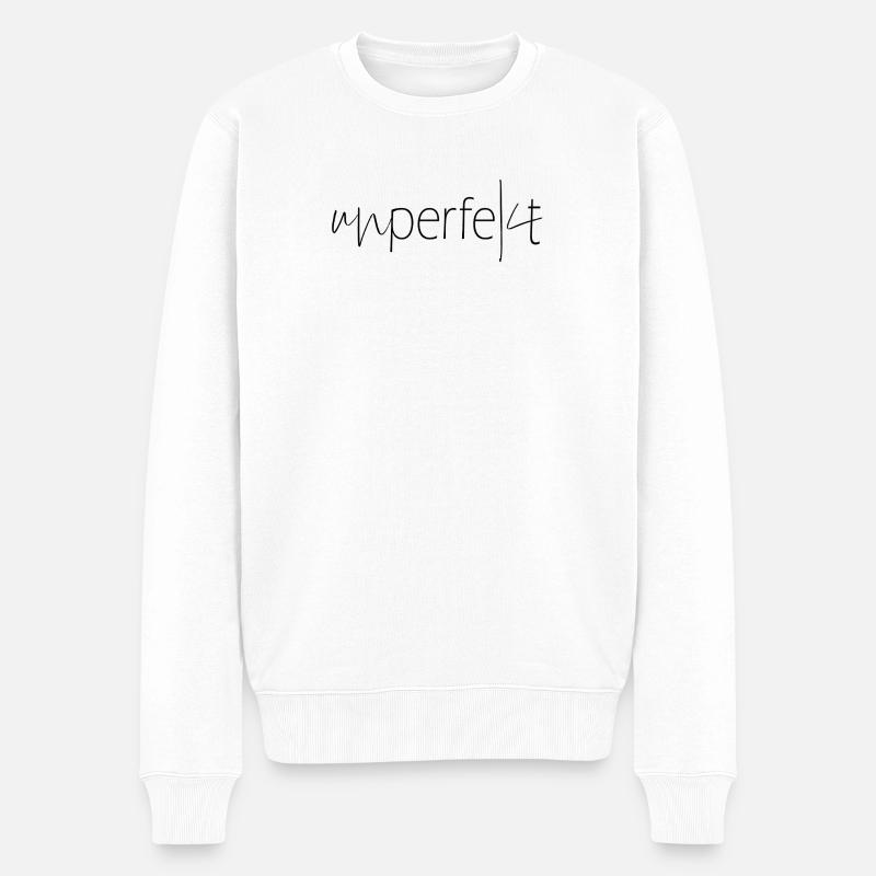 Dire imparfait Pas une bizarrerie parfaite - Pull Premium bio Homme - blanc