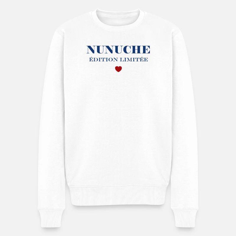Nunuche Limitierte Auflage Herz - Männer Premium Bio Pullover - Weiß