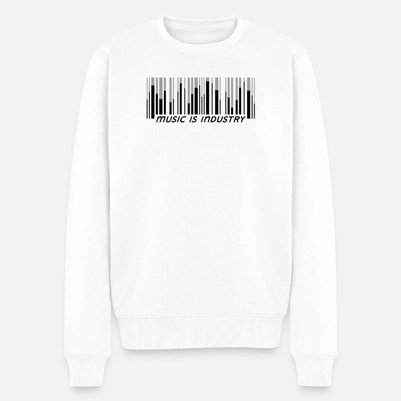music is industry - Männer Premium Bio Pullover - Weiß