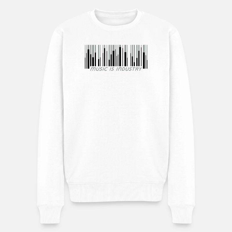 La musique, c’est l’industrie - Pull Premium bio Homme - blanc