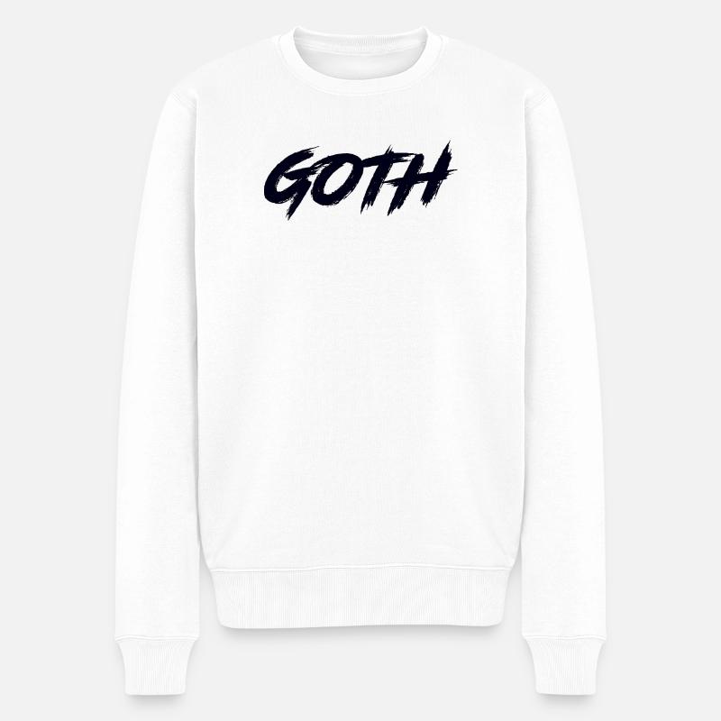Goth - Männer Premium Bio Pullover - Weiß