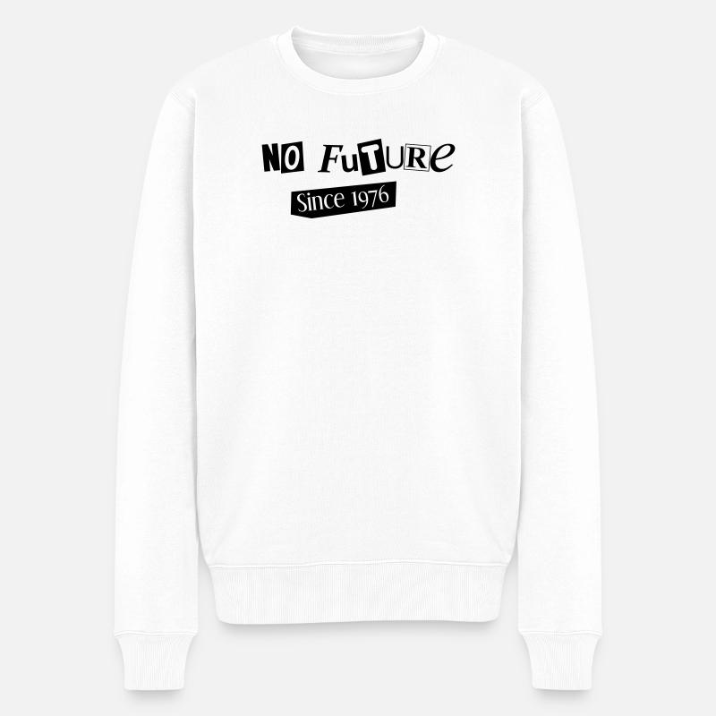 No Future - Männer Premium Bio Pullover - Weiß